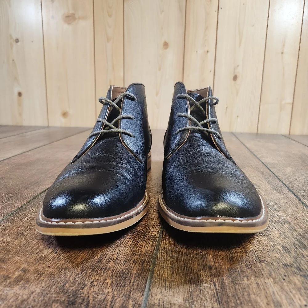 Madden Black Leather Harken Ankle Boot Chukka Lace Up Mens Size 12 M WM911154F